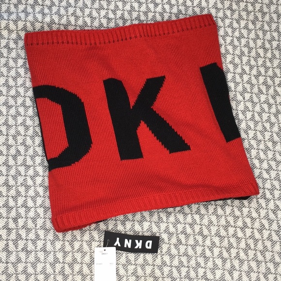 Dkny Accessories - DKNY spell out scarf red black new Dkny Accessories - DKNY spell out scarf red black new